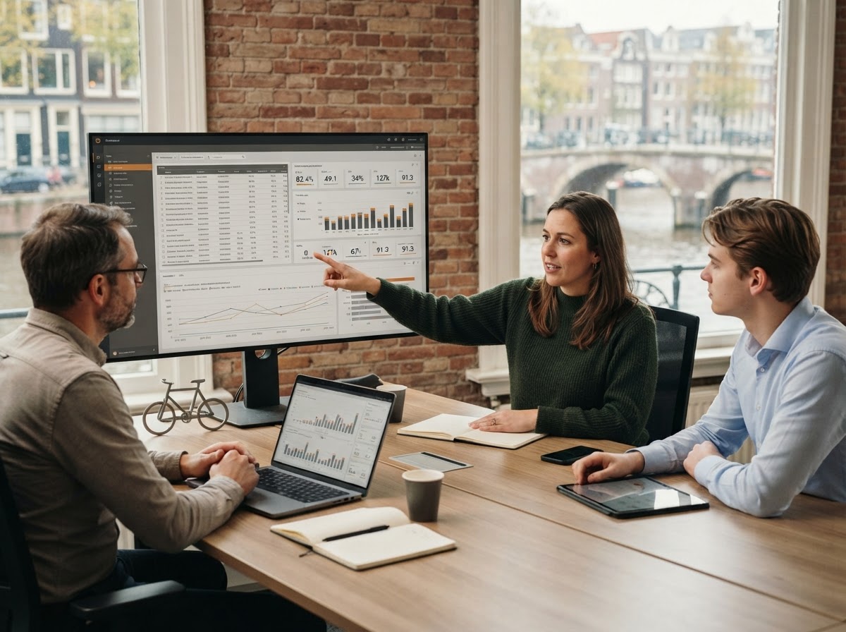 Baatelheid teamomgeving waar data van verschillende beurzen wordt samengevoegd tot één overzicht